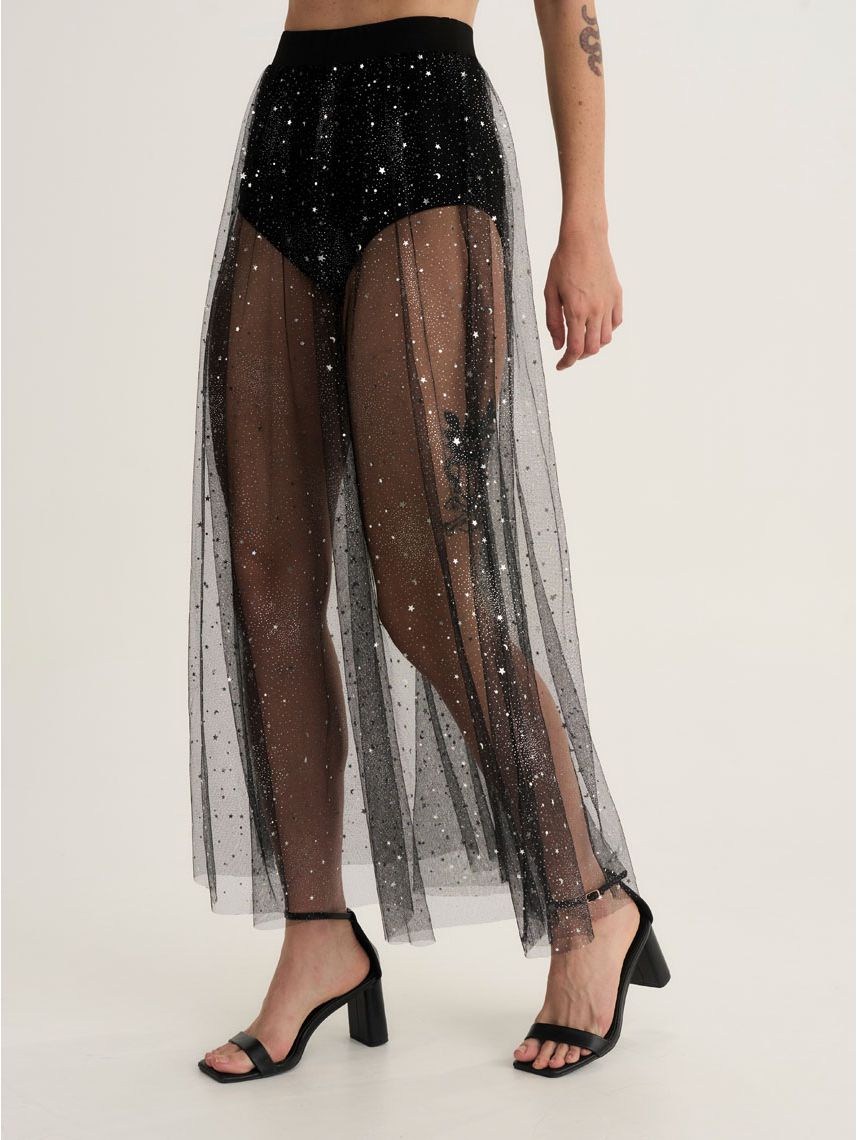 חצאית רשת נוצצת לתחפושת