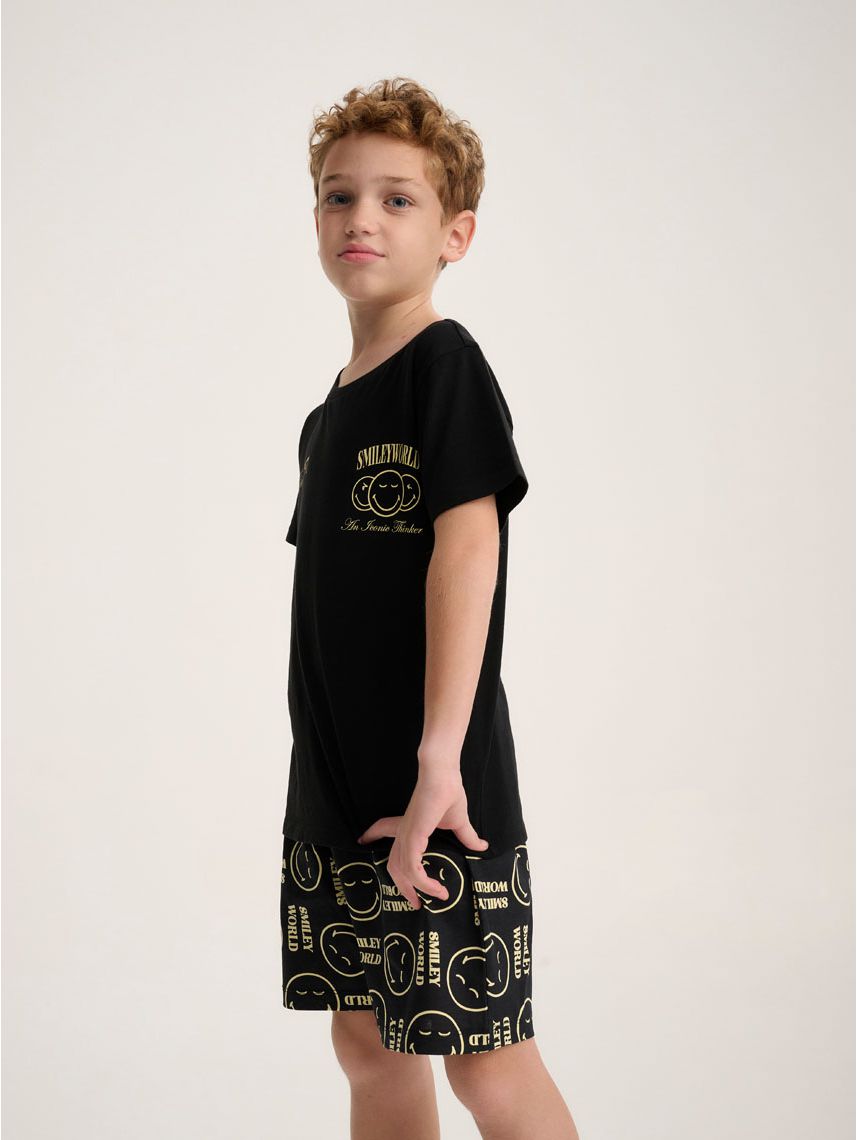 סט פיג’מה קצרה | Smiley