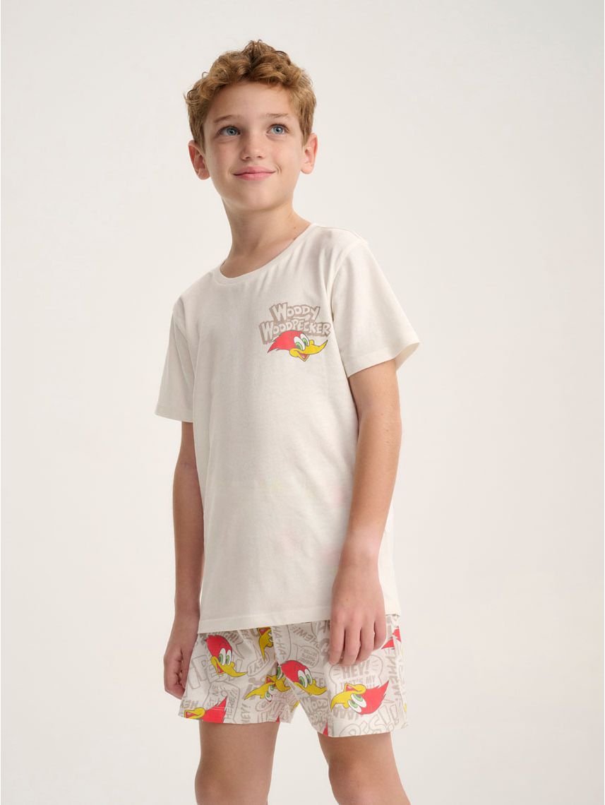סט פיג’מה קצרה  | Woody Woodpecker