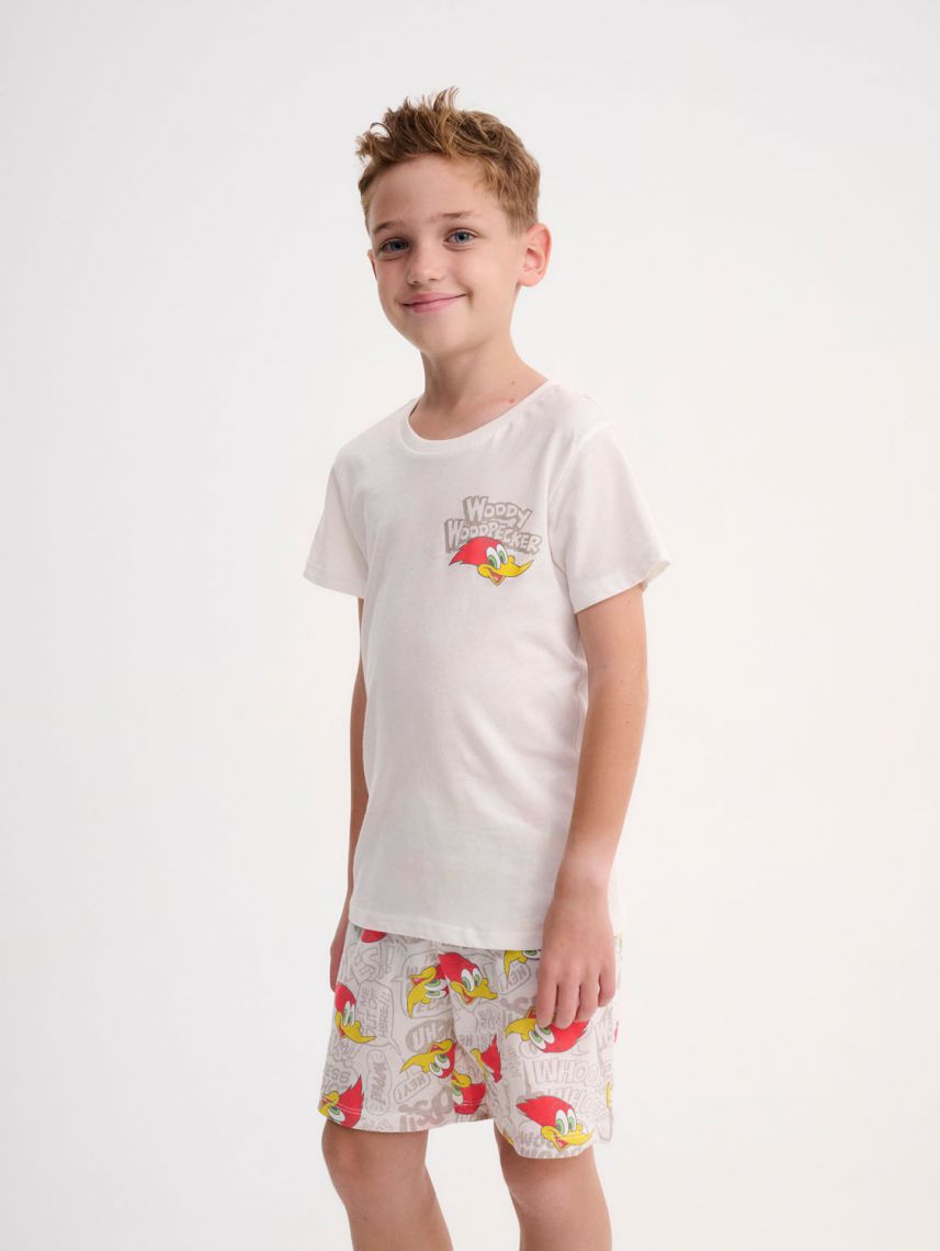 סט פיג’מה קצרה  | Woody Woodpecker