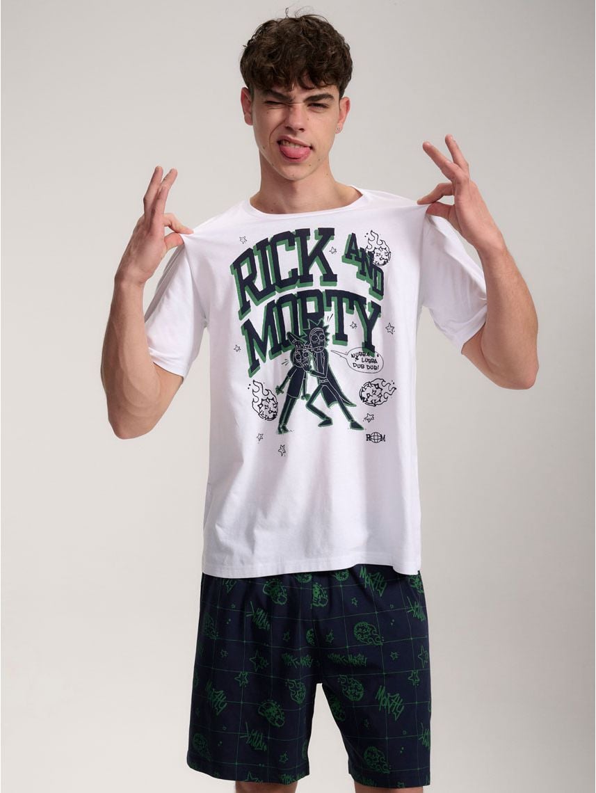 סט פיג’מה קצרה | Rick And Mortty