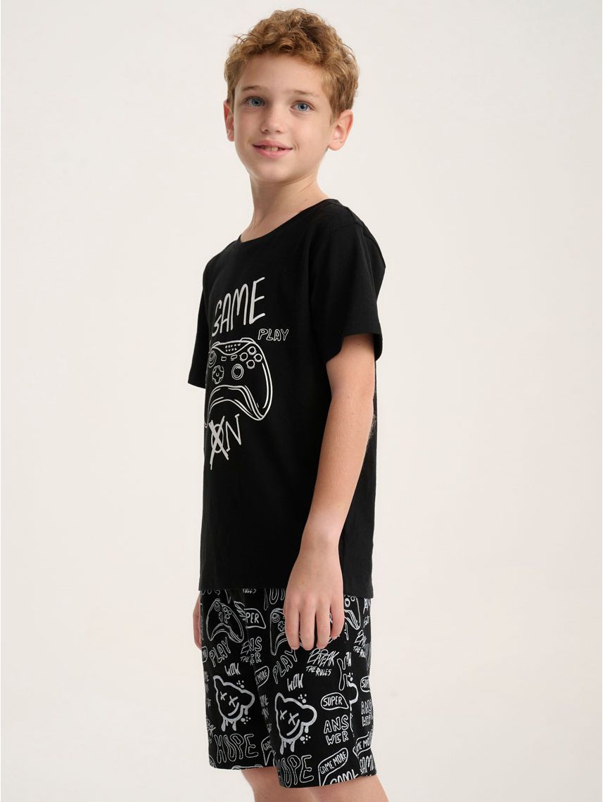 סט פיג’מה קצרה