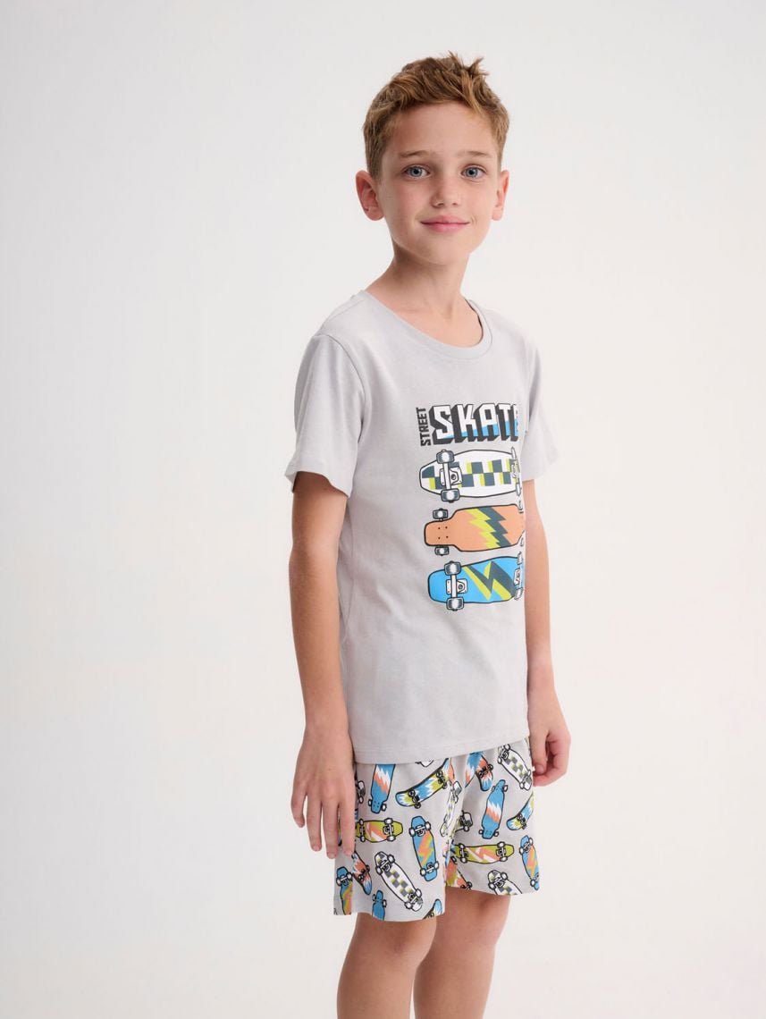 סט פיג’מה קצרה