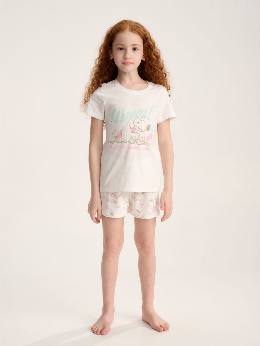 סט פיג’מה קצרה | Snoopy