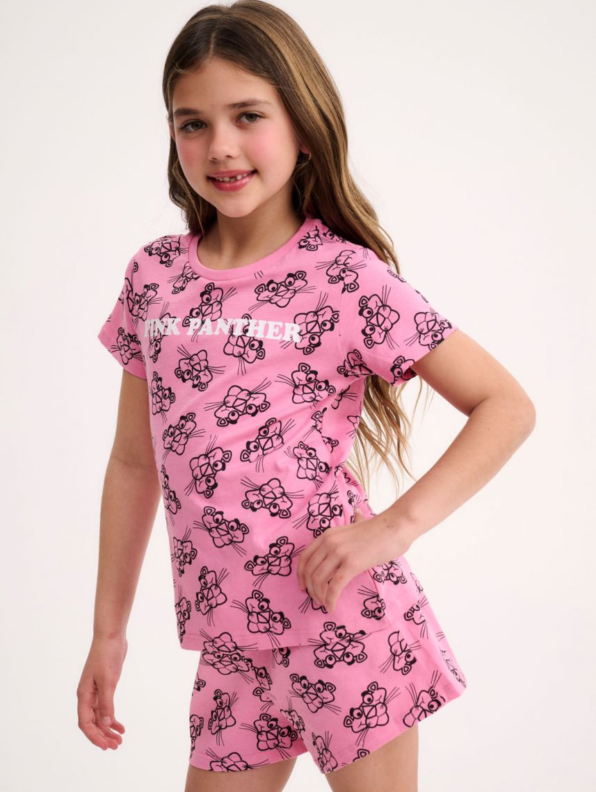 סט פיג’מה קצרה | Pink Panther