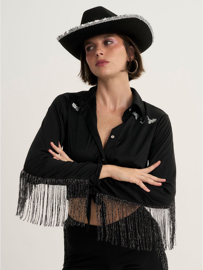 חולצה מכופתרת לתחפושת קאוגירל