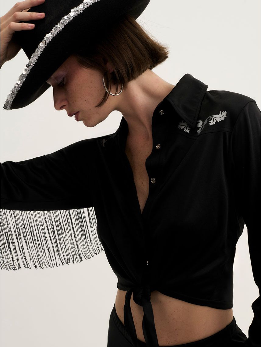 חולצה מכופתרת לתחפושת קאוגירל