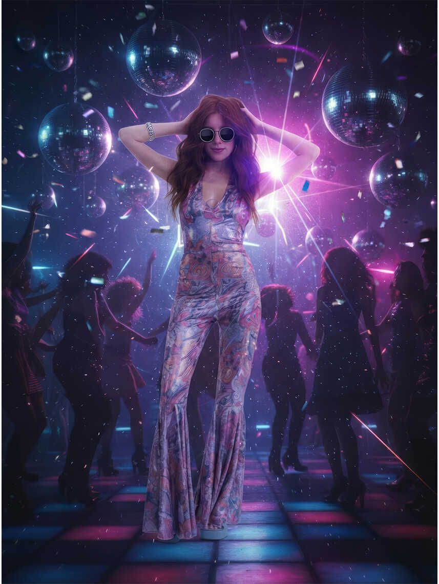 אוברול לתחפושת שנות ה-70