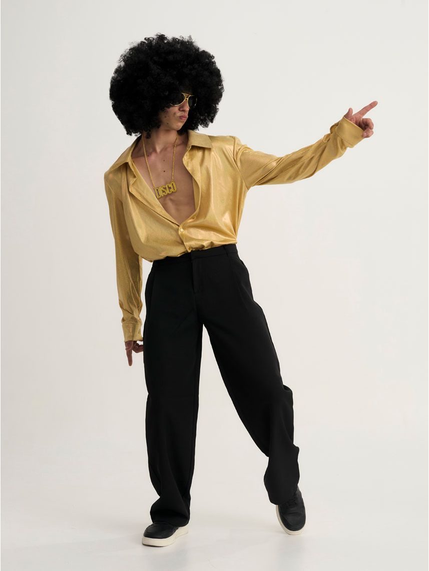 חולצה מכופתרת לתחפושת שנות ה-70