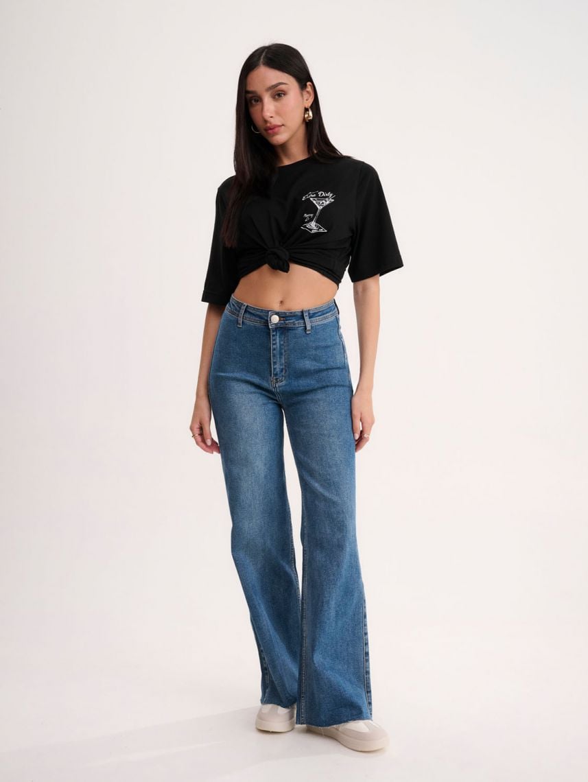 ג’ינס עם סיומת פרומה