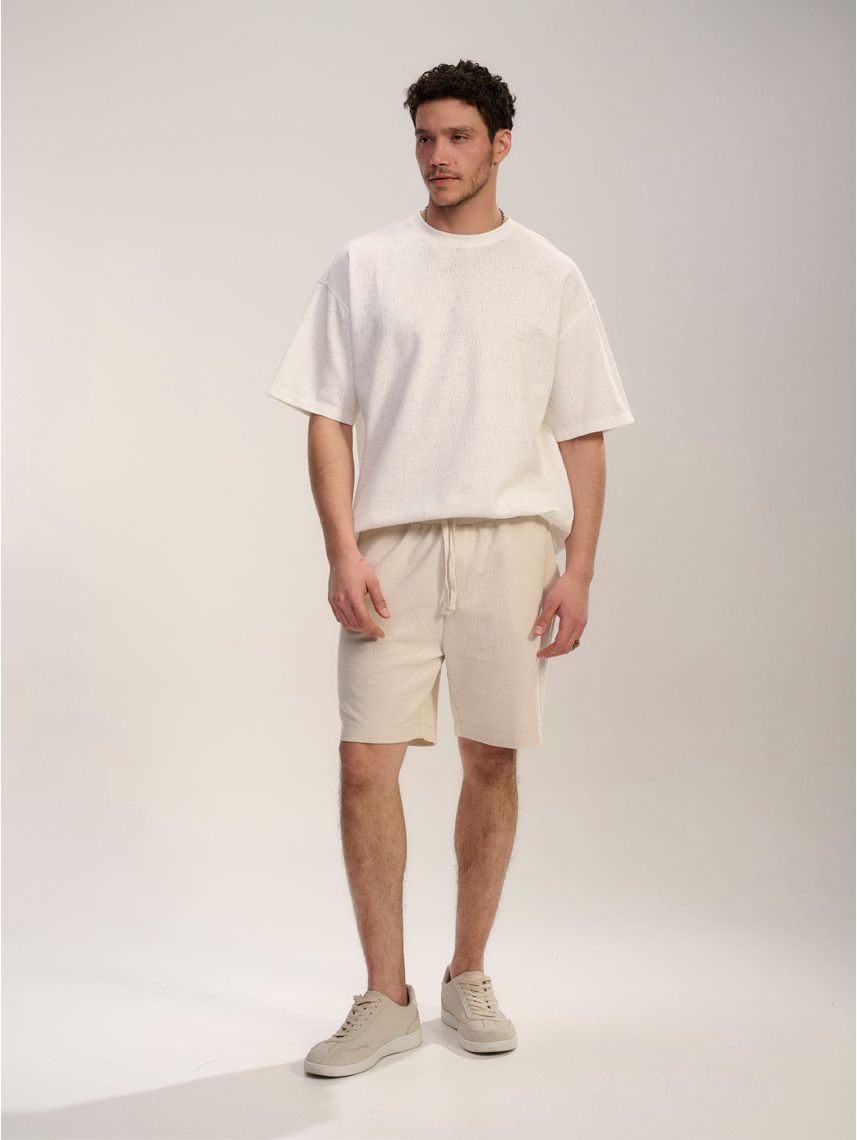 מכנסי טקסטורה קצרים