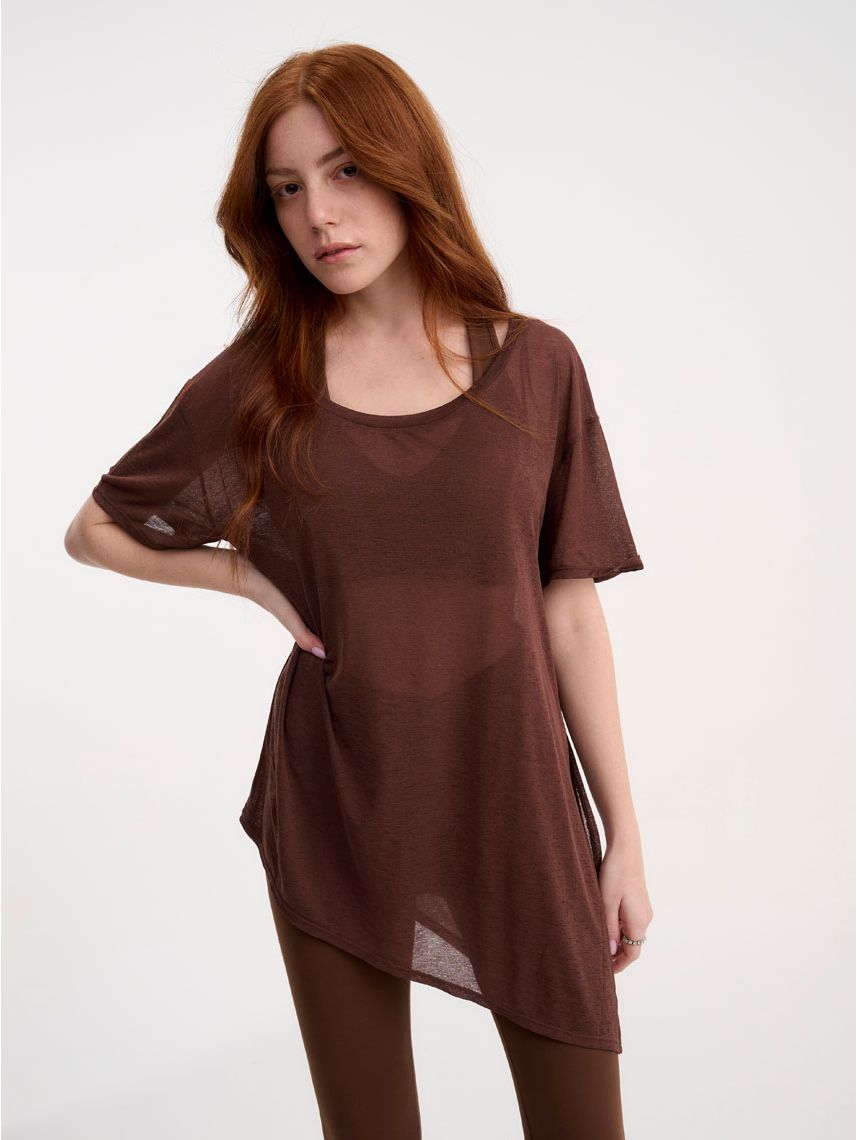 טי-שירט אקטיב אסימטרית