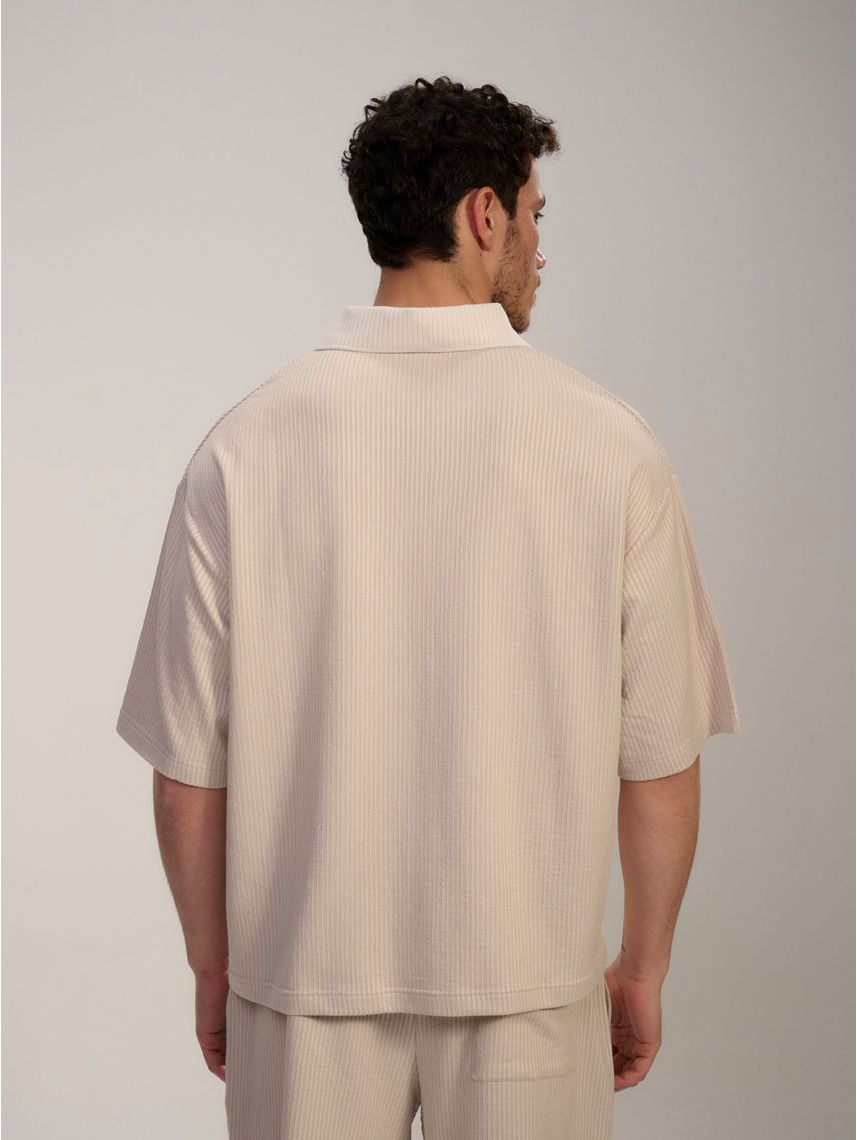 חולצת פולו טקסטורה