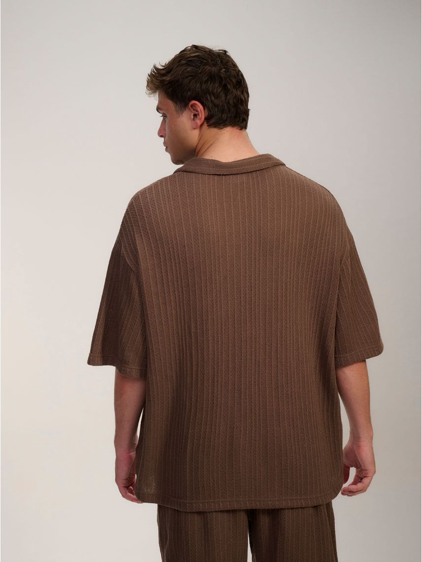 חולצת פולו טקסטורה