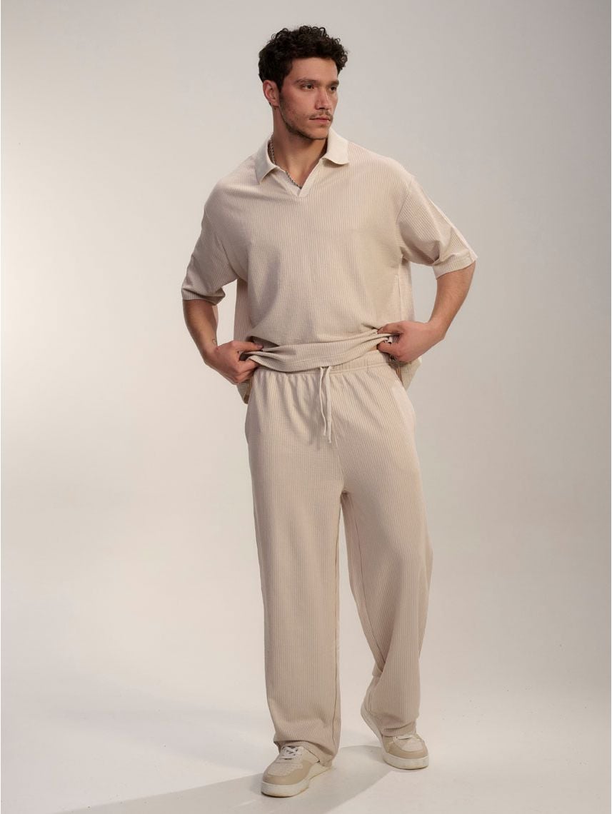 מכנסי טקסטורה ארוכים