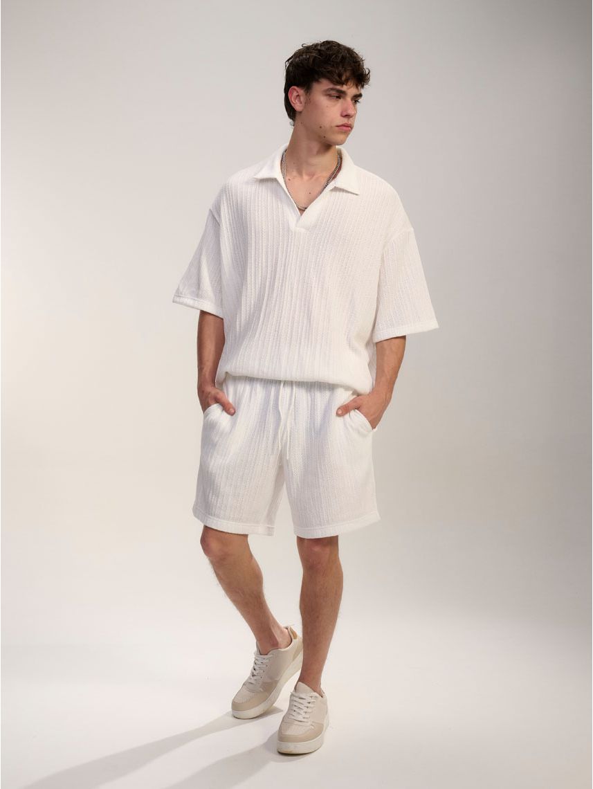 מכנסי טקסטורה קצרים