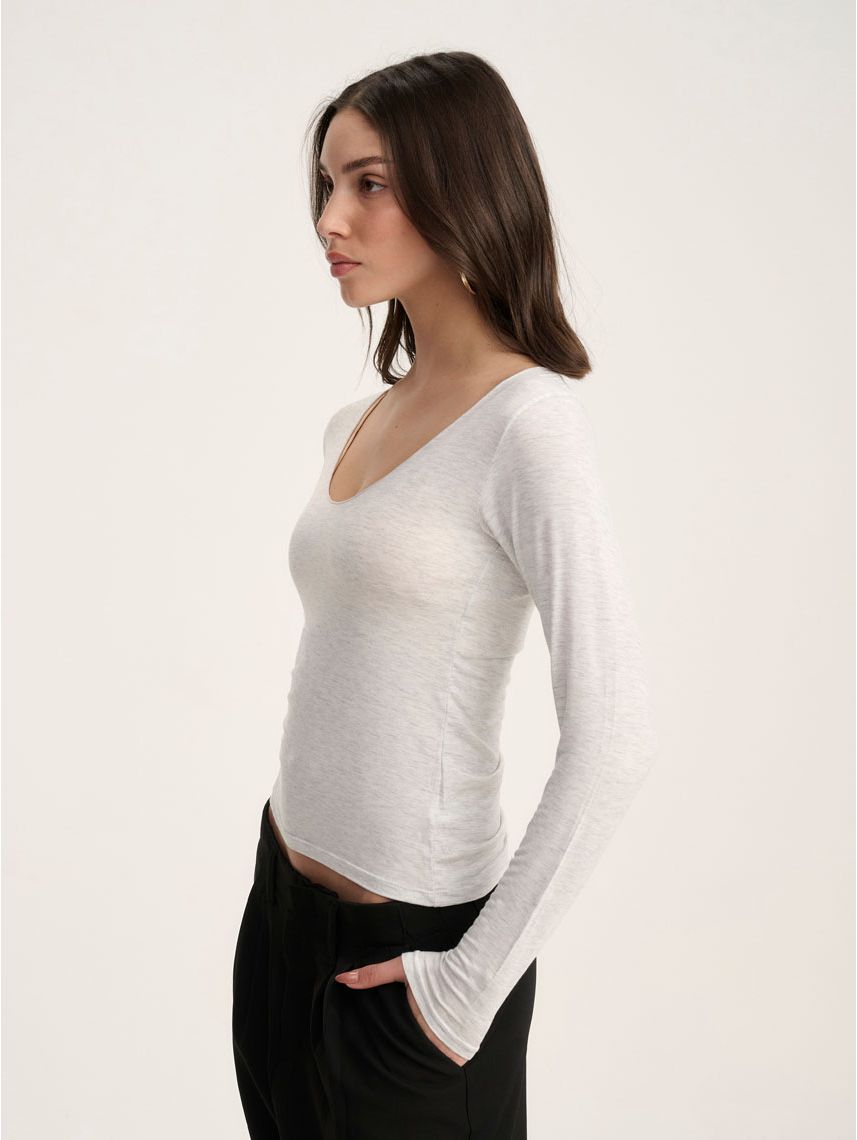 חולצת בייסיק ארוכה