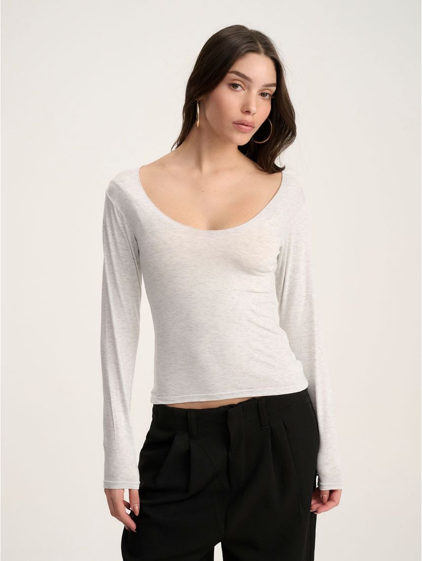 חולצת בייסיק ארוכה