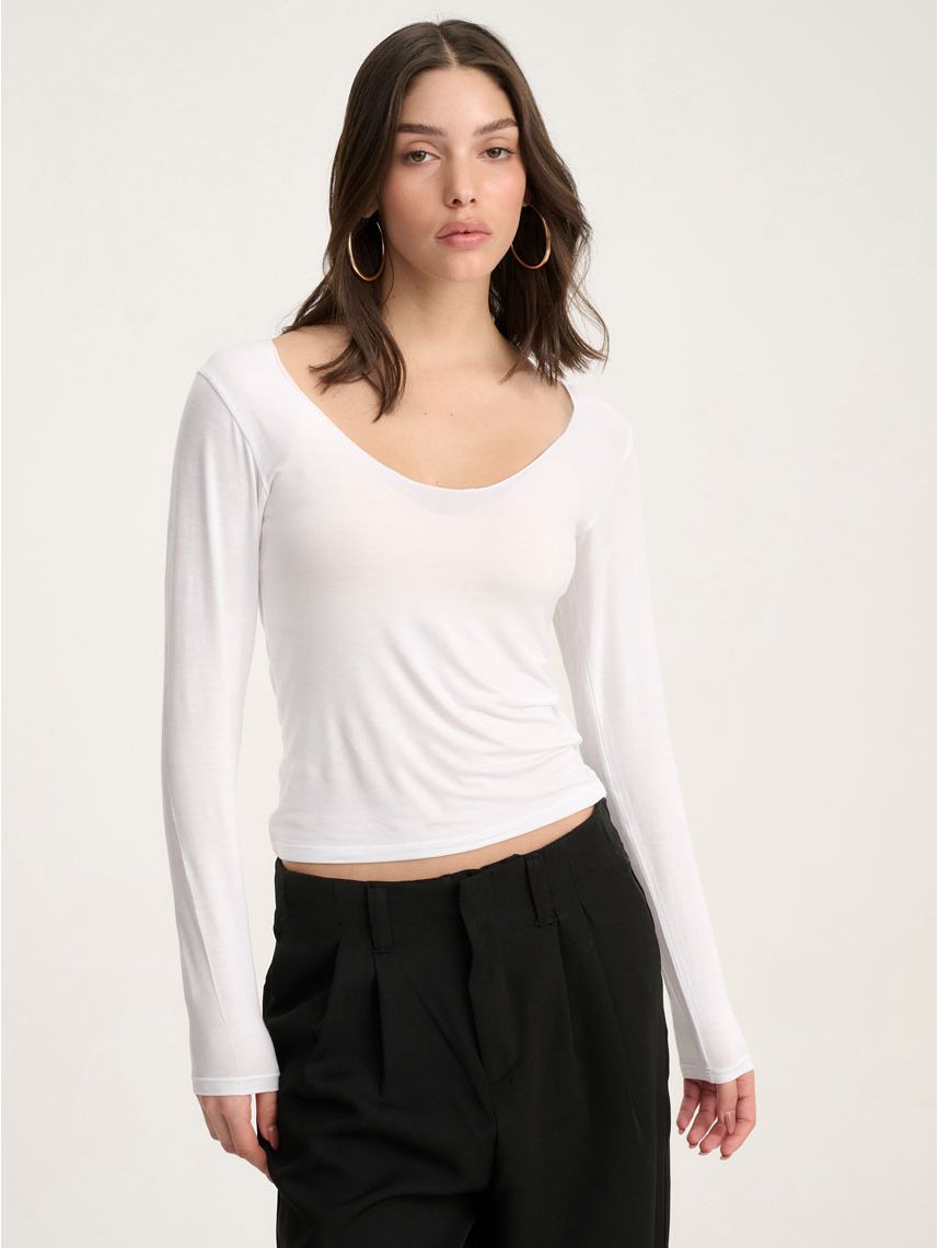 חולצת בייסיק ארוכה