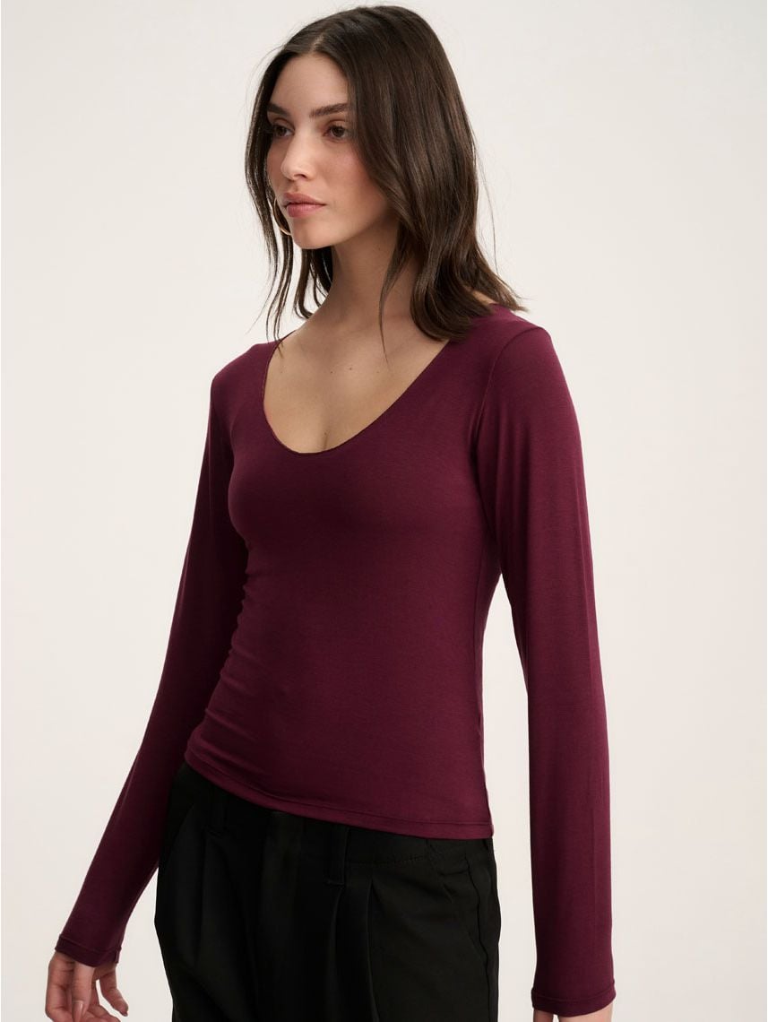 חולצת בייסיק ארוכה