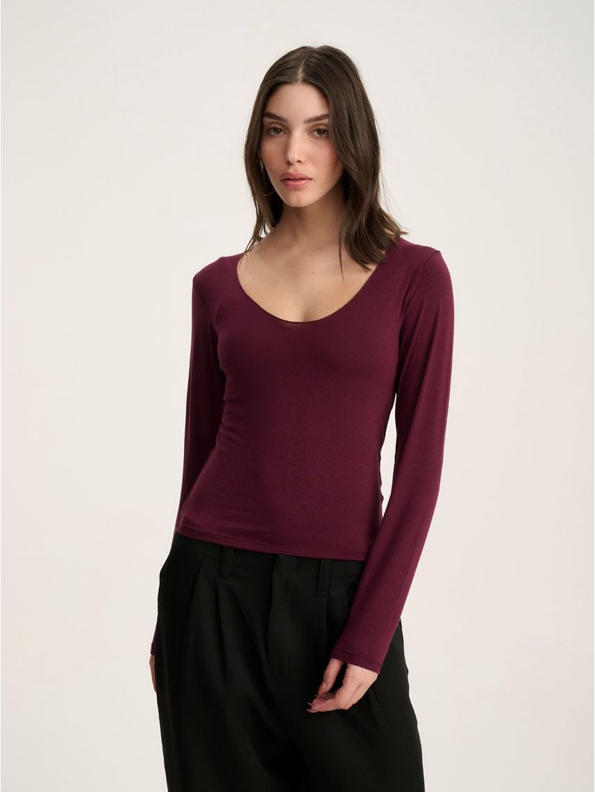 חולצת בייסיק ארוכה