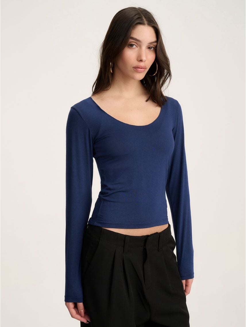 חולצת בייסיק ארוכה