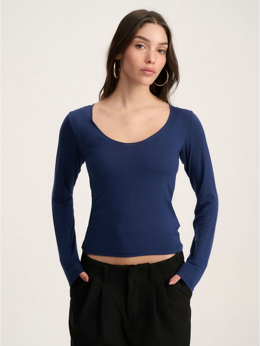 חולצת בייסיק ארוכה