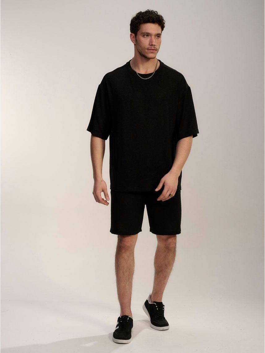 מכנסי טקסטורה קצרים