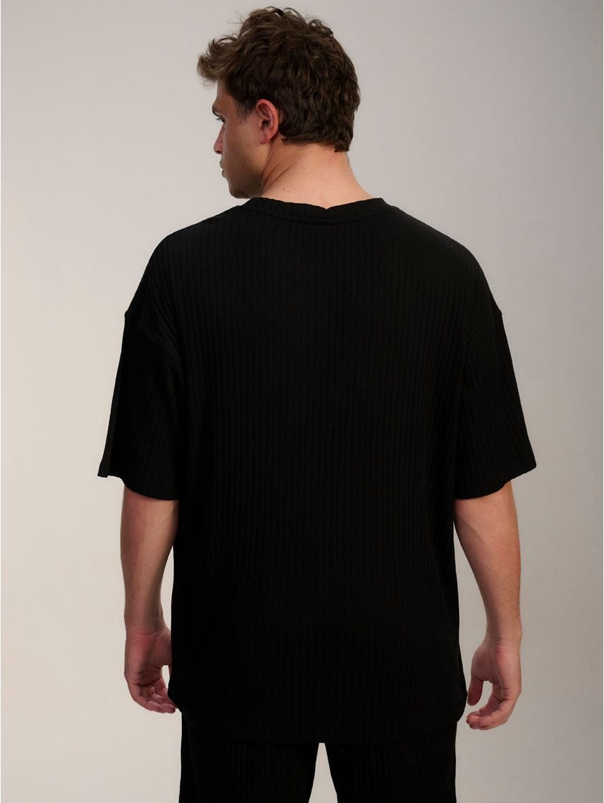 טי-שירט טקסטורת פסים