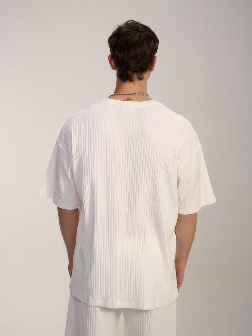 טי-שירט טקסטורת פסים