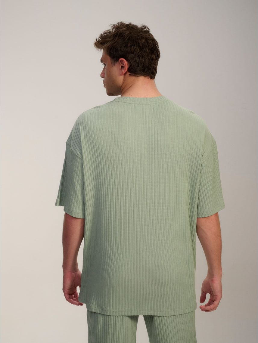 טי-שירט טקסטורת פסים