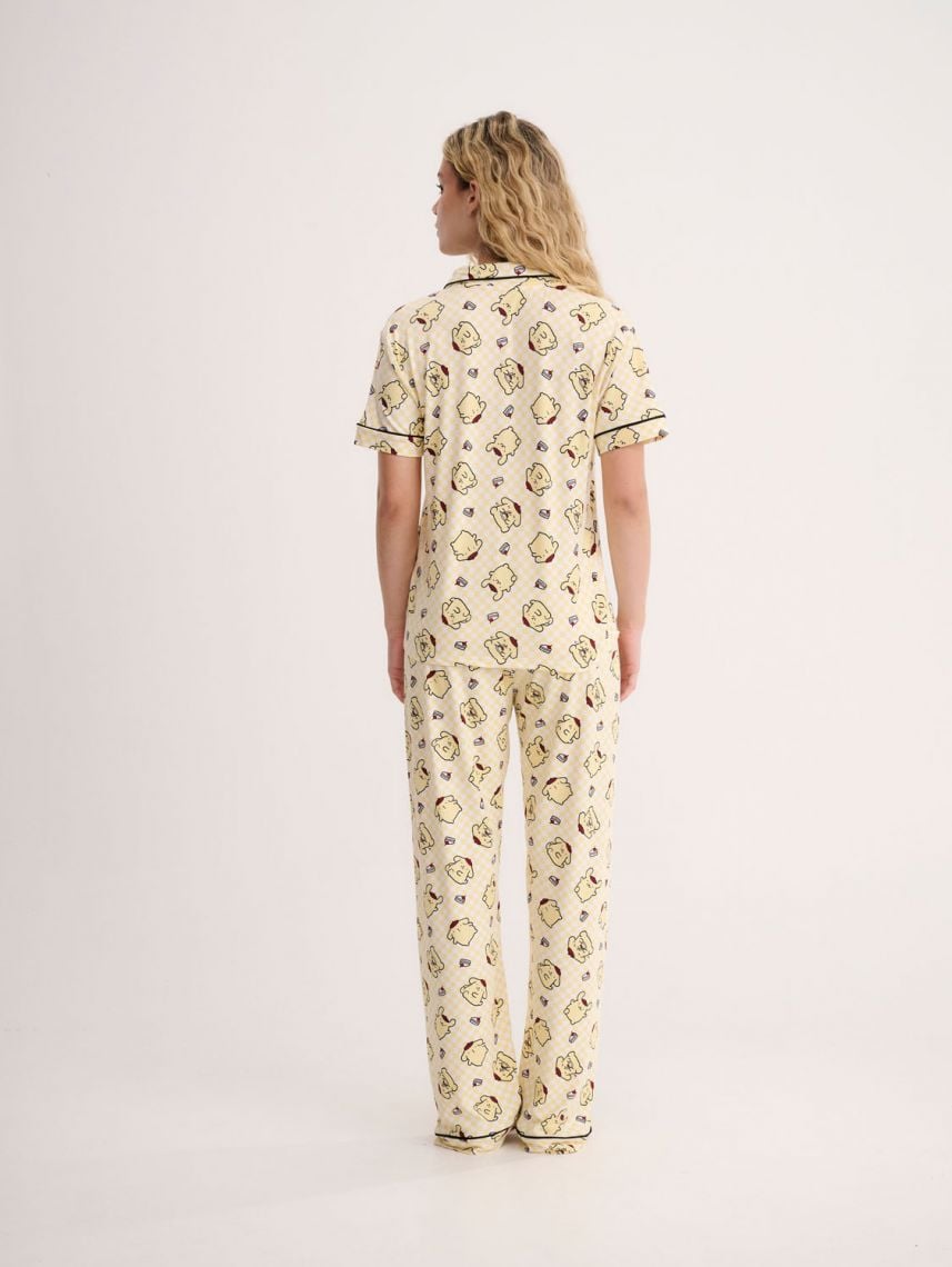 סט פיג’מה מכופתרת | Pompom