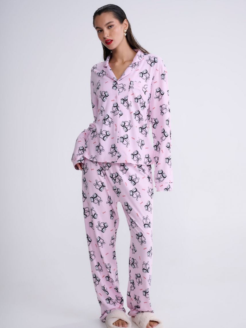 סט פיג’מה מכופתרת | BETTY BOOP