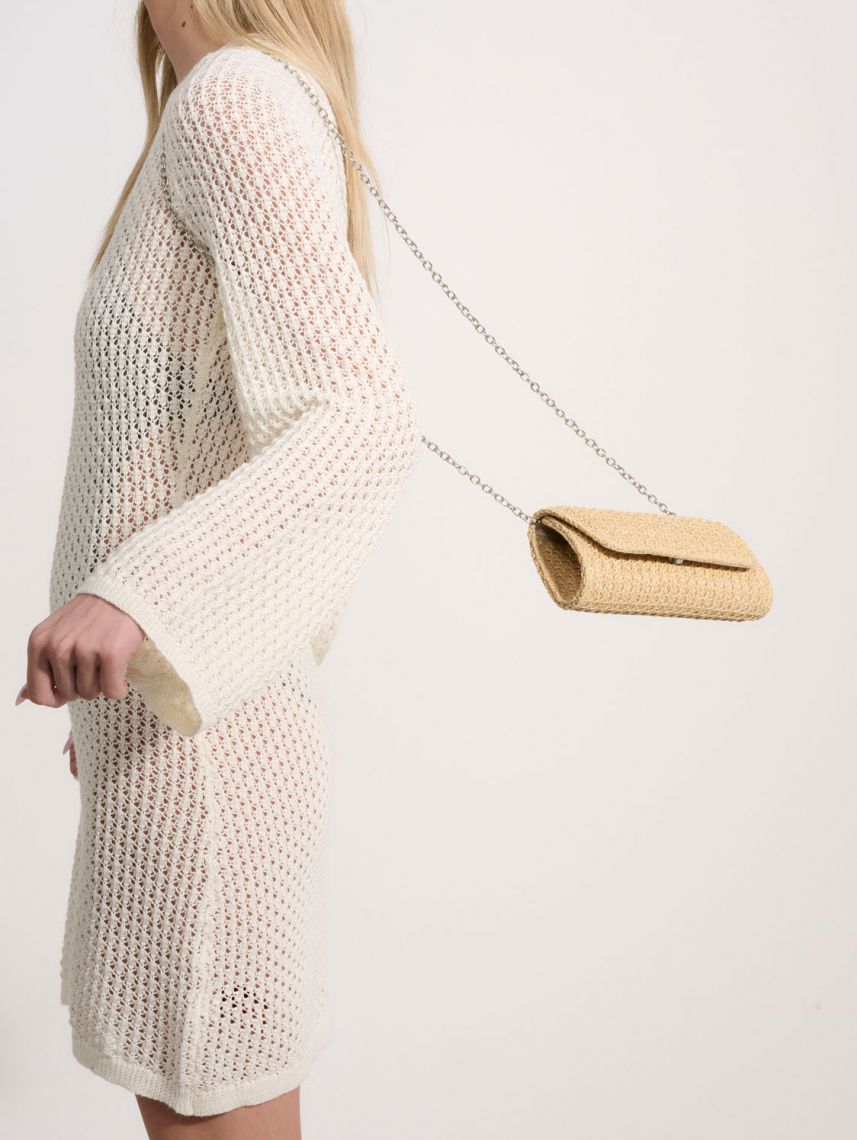 תיק קש סרוג