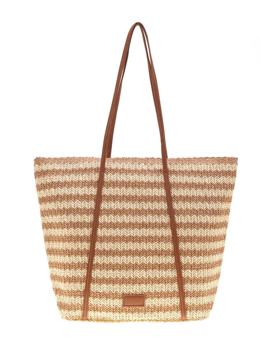 תיק חוף במראה קש