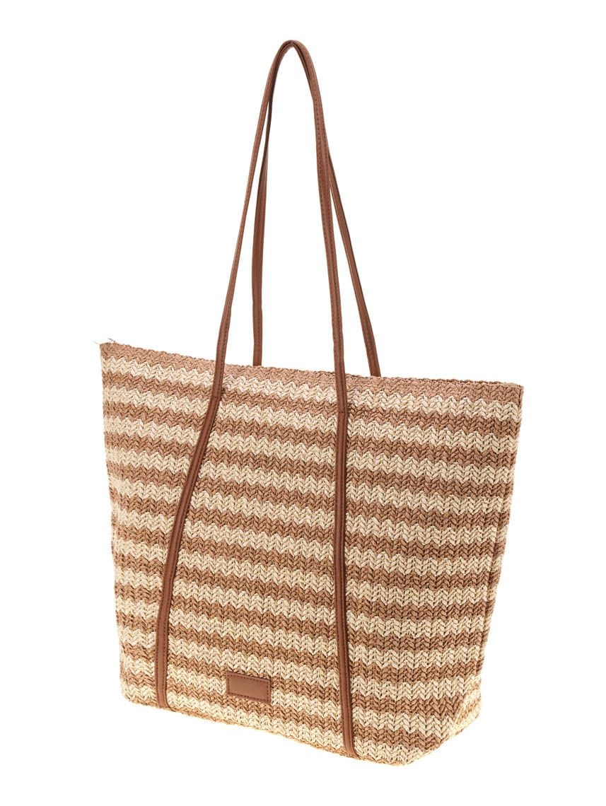 תיק חוף במראה קש