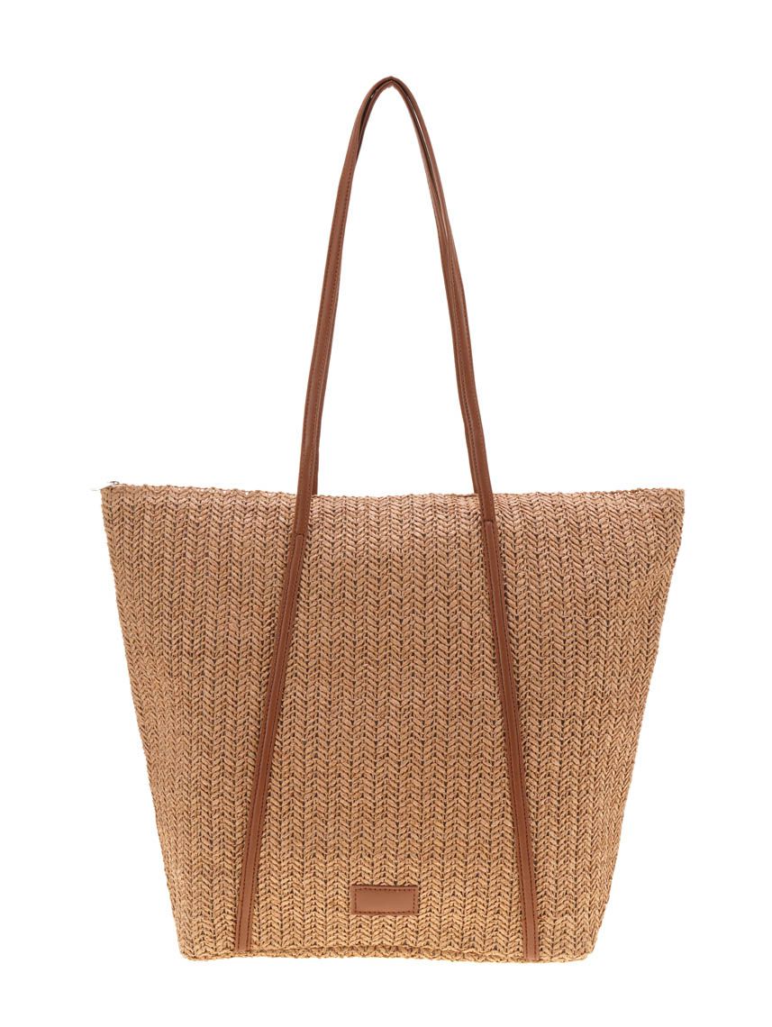 תיק חוף במראה קש