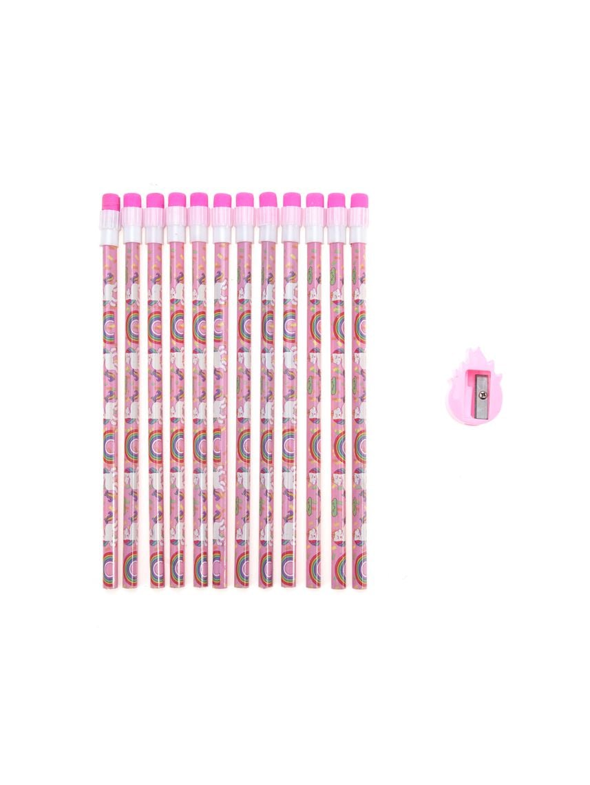 סט 12 עפרונות ומחדד