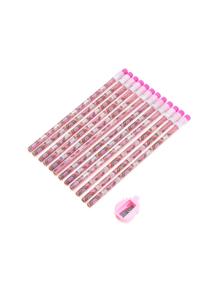 סט 12 עפרונות ומחדד