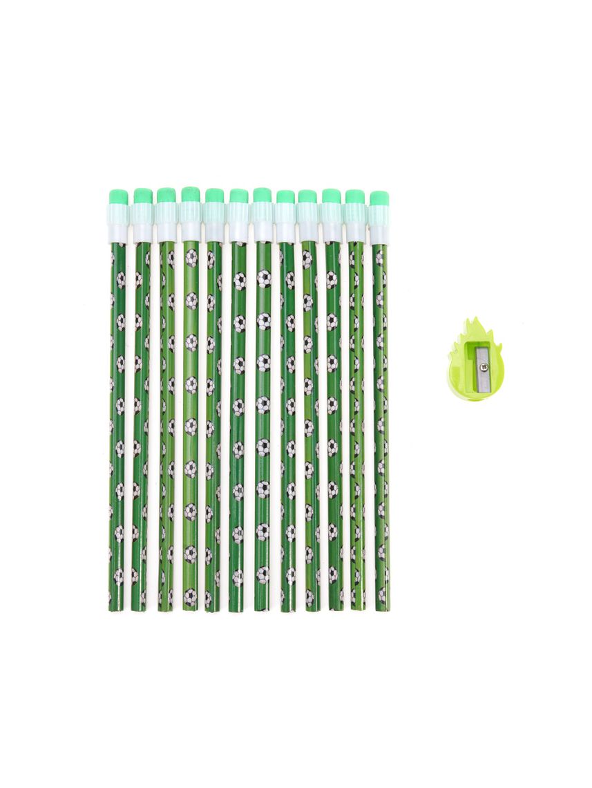 סט 12 עפרונות ומחדד