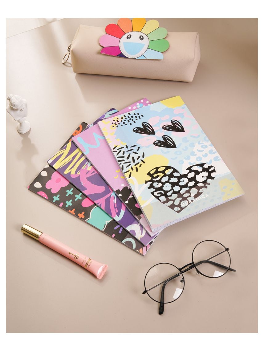 מארז 4 מחברות משבצות