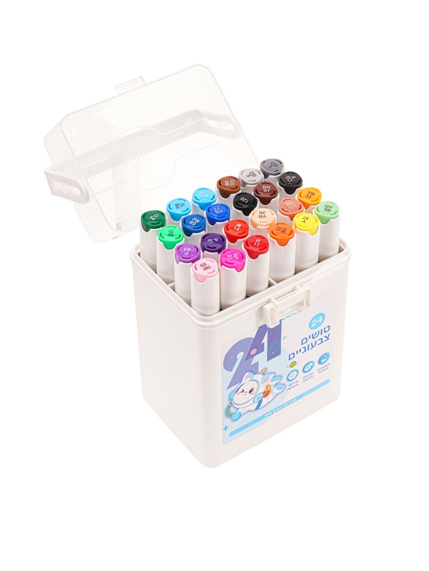 קופסת מרקרים צבעוניים