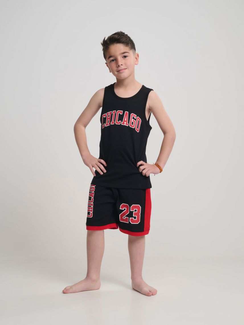 סט פיג’מה קצרה | Chicago