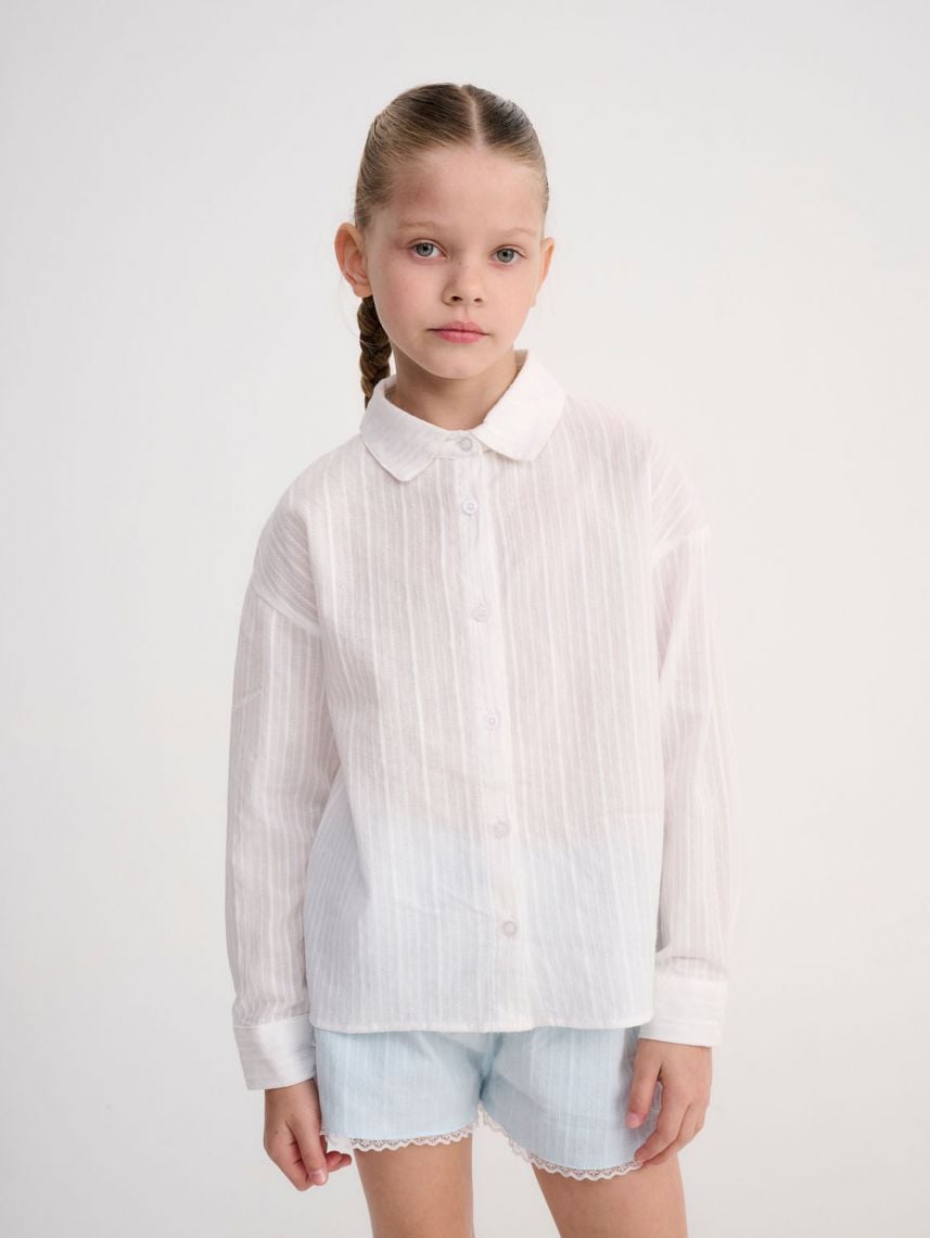 חולצה מכופתרת ארוכה