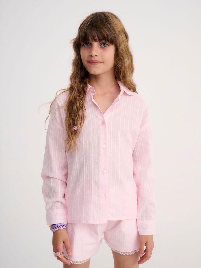 חולצה מכופתרת ארוכה