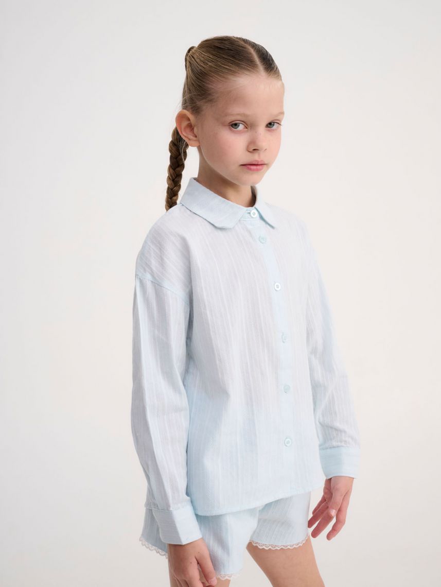 חולצה מכופתרת ארוכה