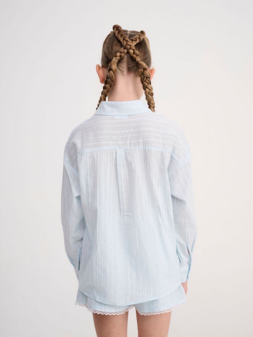 חולצה מכופתרת ארוכה