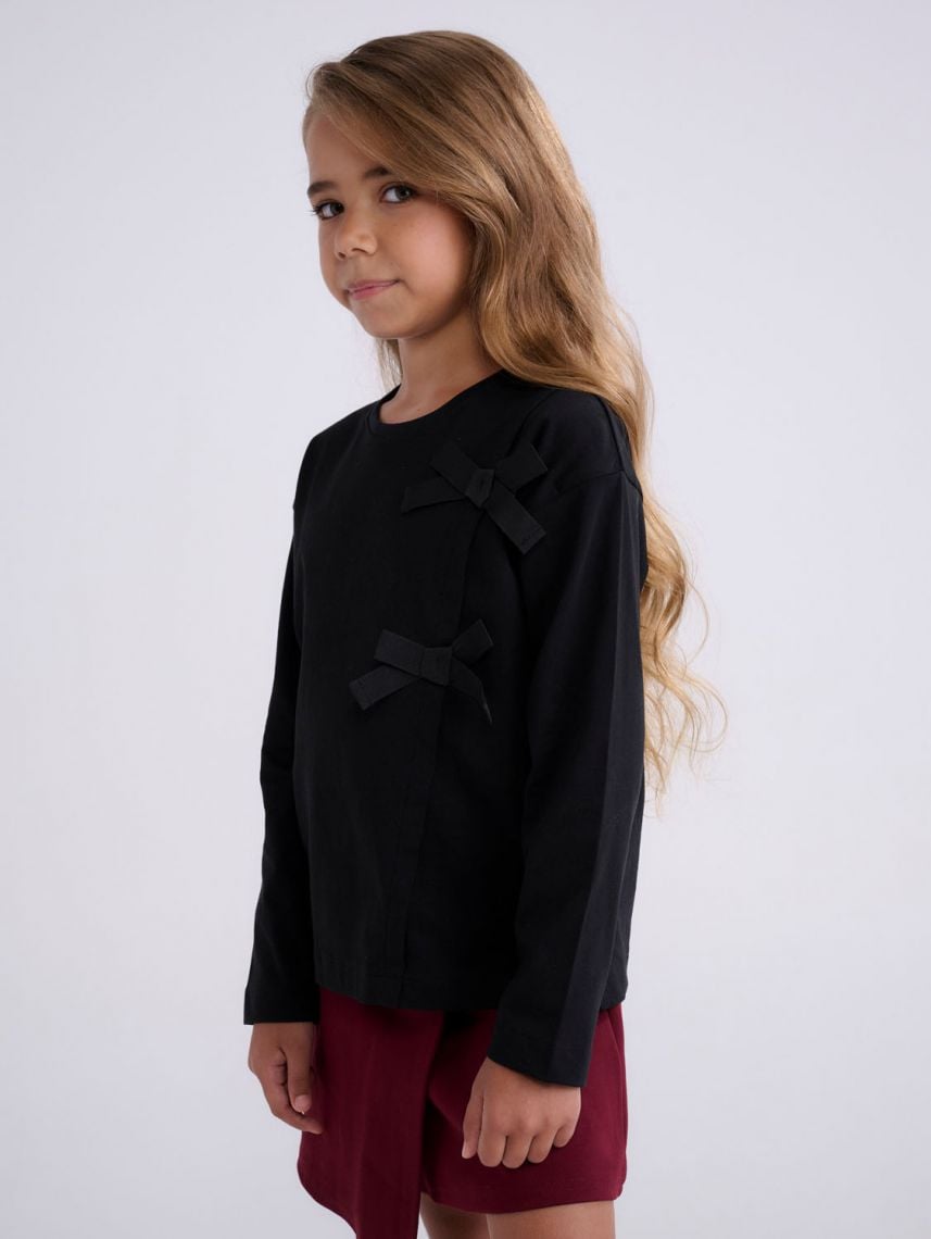 טי-שירט ארוכה עם פפיונים