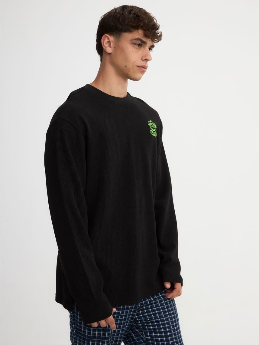 חולצת פיג’מה ופל ארוכה | Sesame Street