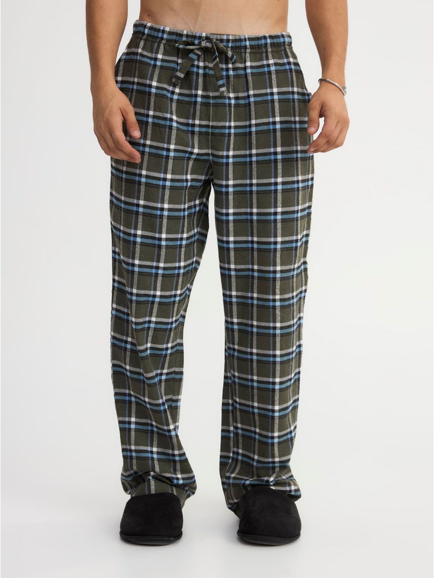 מכנסי פיג’מה ארוכים משובצים